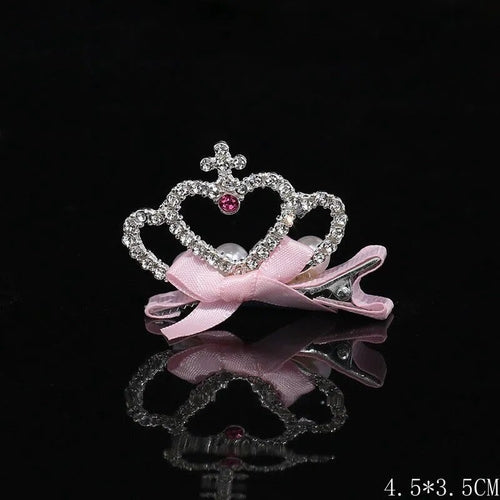 Dog Accessories Pet Grooming for Puppy Cat Dog Hair Clip Crown Bow Pet