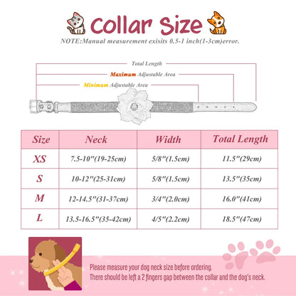 Bling Rhinestone Collar with optional flower