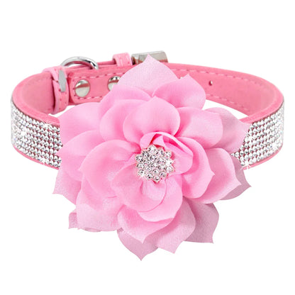 Bling Rhinestone Collar with optional flower