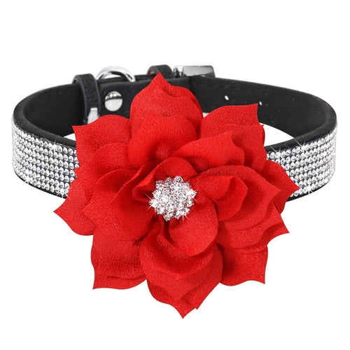 Bling Rhinestone Collar with optional flower