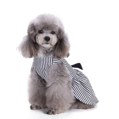 High Grade Striped Pet Dog Dress Vest Skirt for