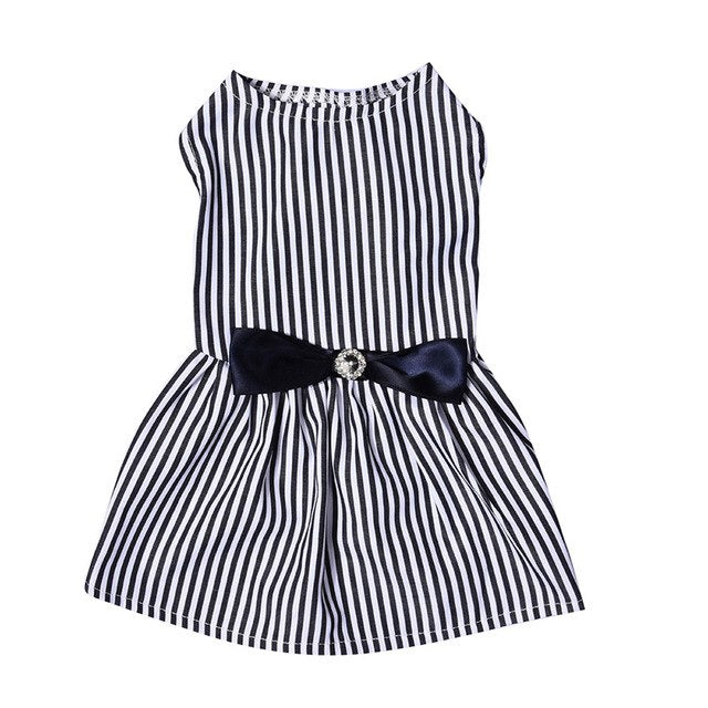 High Grade Striped Pet Dog Dress Vest Skirt for