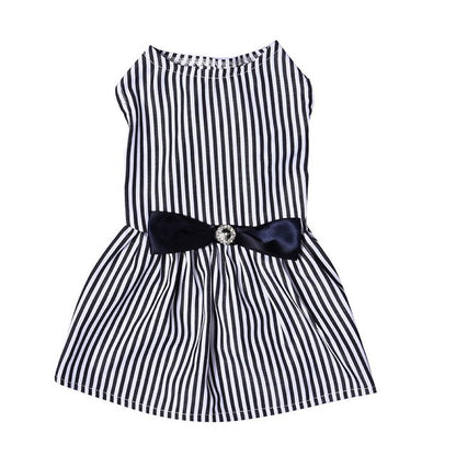 High Grade Striped Pet Dog Dress Vest Skirt for