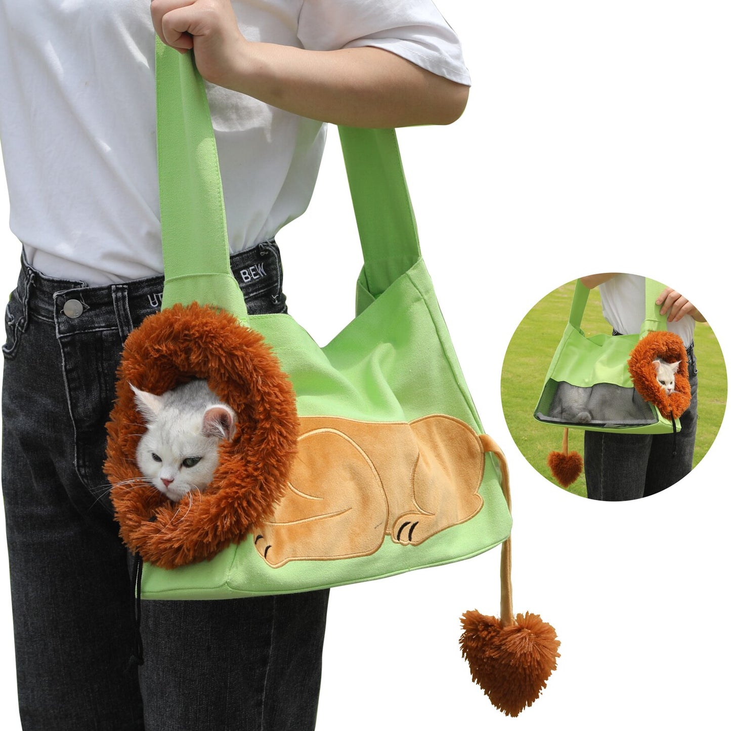 Lion Design Pet Carriers Portable Breathable Bag arriers Outgoing