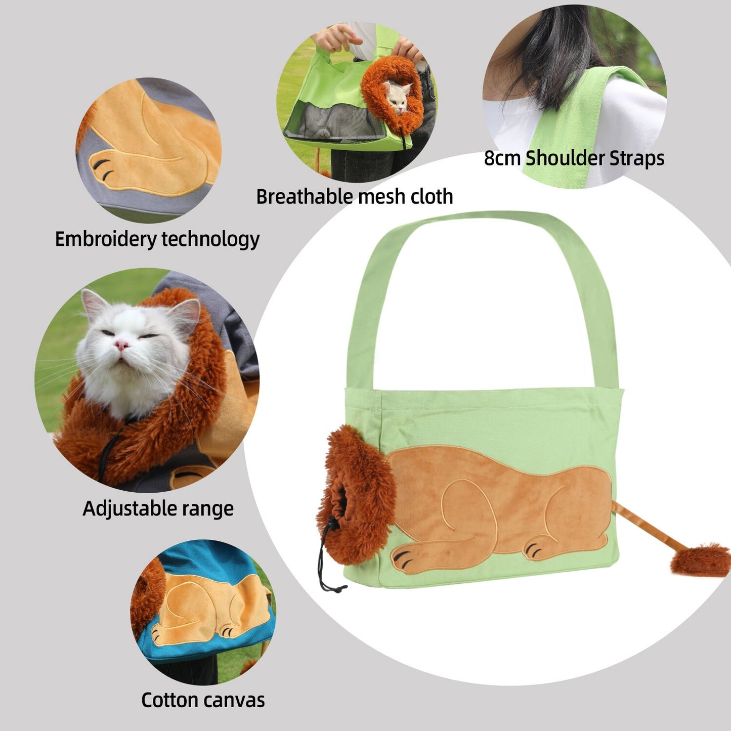 Lion Design Pet Carriers Portable Breathable Bag arriers Outgoing