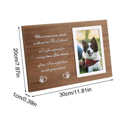 Pet Memorial Frame Wooden Dog Memorial Picture Frame for Loss of Dog