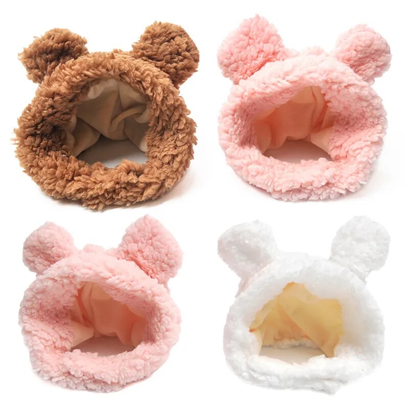 Cute Plush Bear Cat/Dog Cap Dress Up Headgear