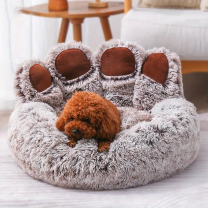 Bear Paw Plush Pet Bed