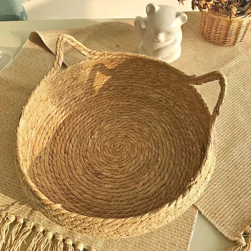 Rattan Woven Cattail Grass Bed