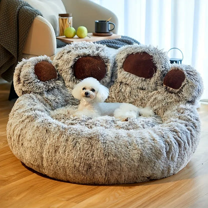 Bear Paw Plush Pet Bed