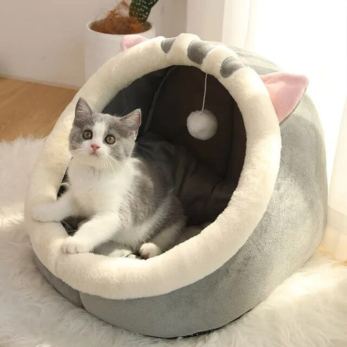 Sweet Cat House with Hanging Toy - 4 different styles!