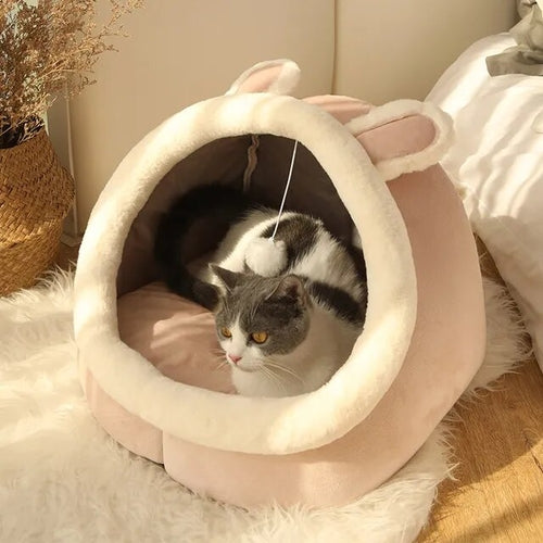 Sweet Cat House with Hanging Toy - 4 different styles!