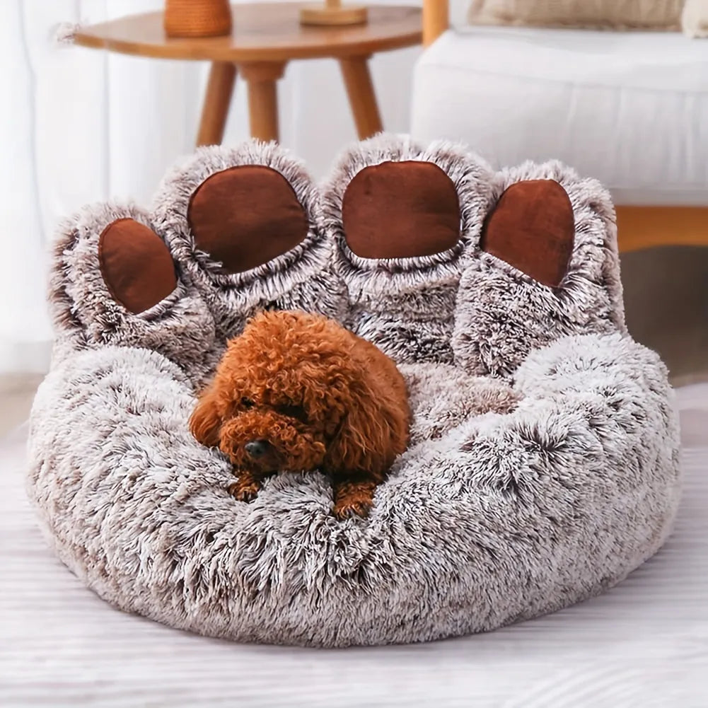 Bear Paw Plush Pet Bed