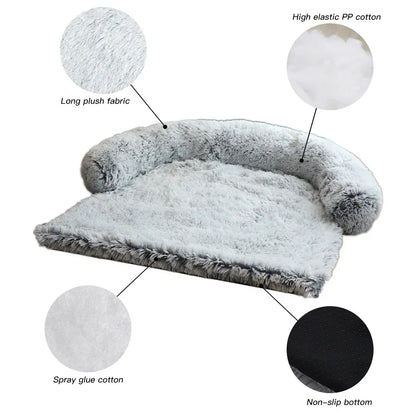 Plush Pet Sofa Bed Cover