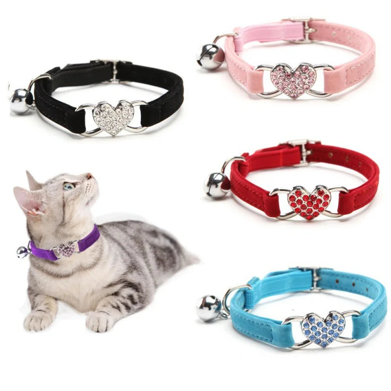 Adjustable Velvet Collars with Bell