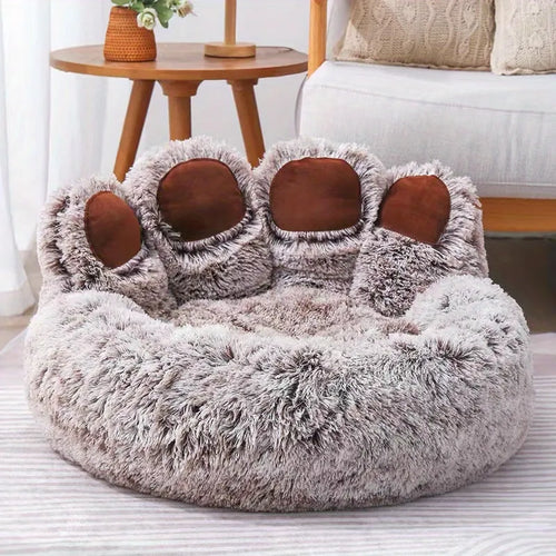 Bear Paw Plush Pet Bed