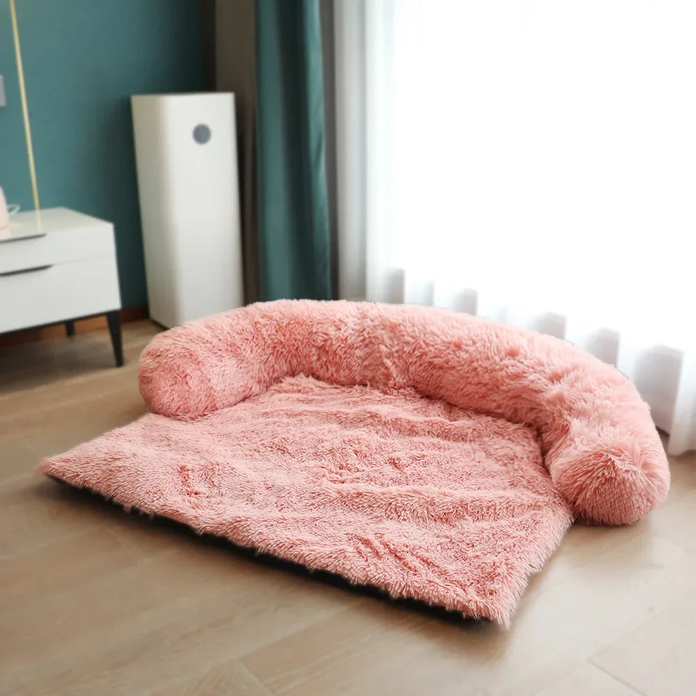 Plush Pet Sofa Bed Cover