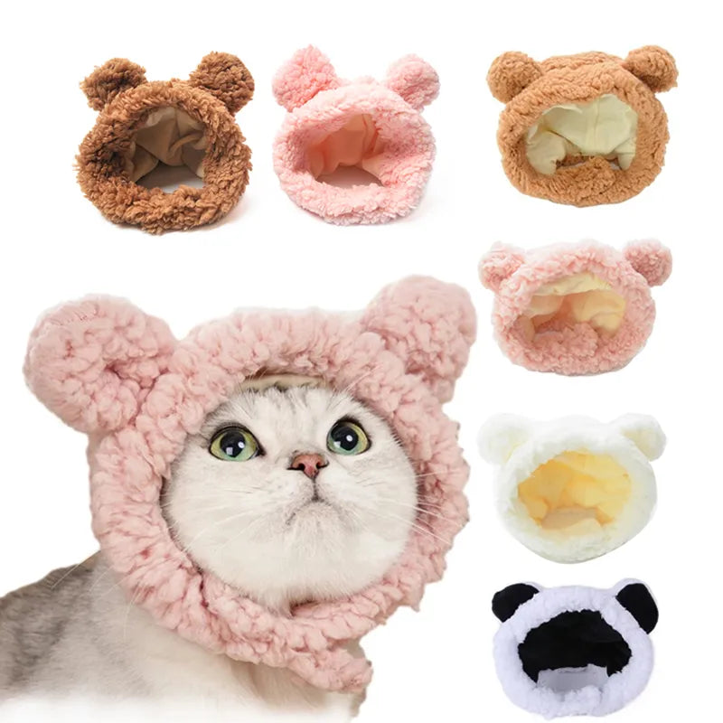 Cute Plush Bear Cat/Dog Cap Dress Up Headgear