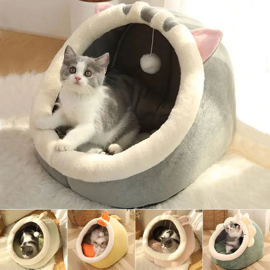 Sweet Cat House with Hanging Toy - 4 different styles!