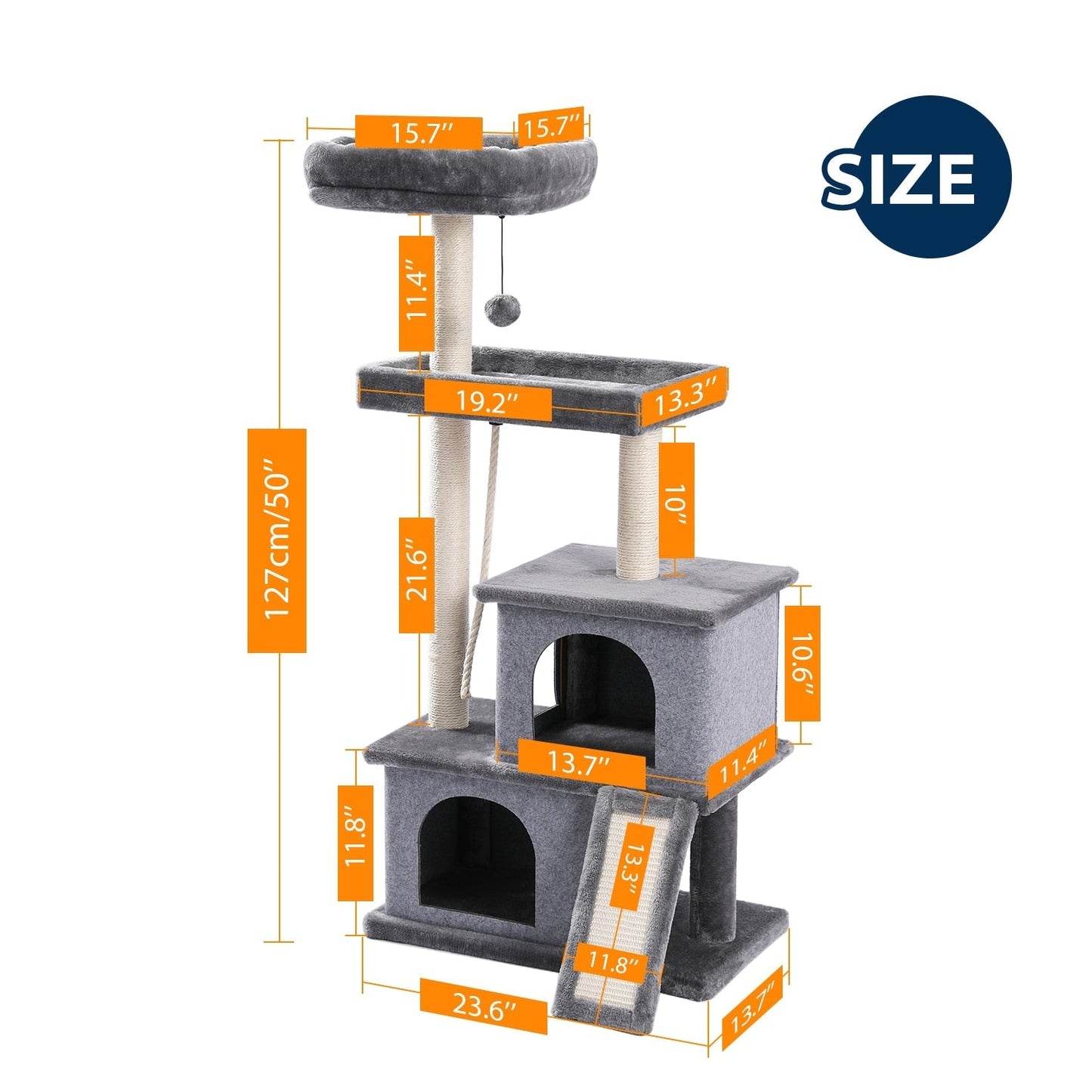 Cat Tree Entertainment Tower with Stairs