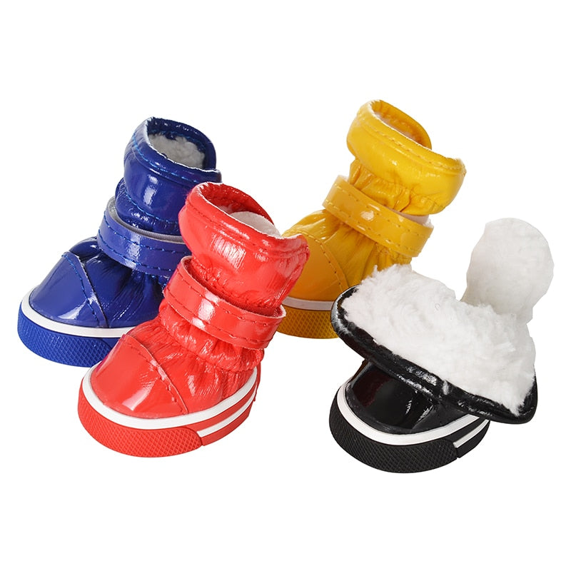 Winter Pet Dog Shoes For Small Dogs Warm Fleece Puppy Pet Shoes