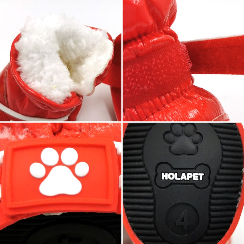 Winter Pet Dog Shoes For Small Dogs Warm Fleece Puppy Pet Shoes