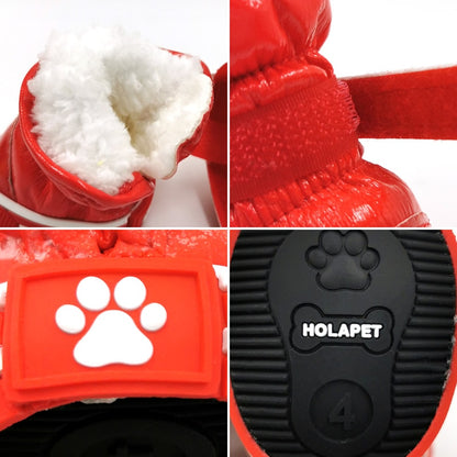 Winter Pet Dog Shoes For Small Dogs Warm Fleece Puppy Pet Shoes