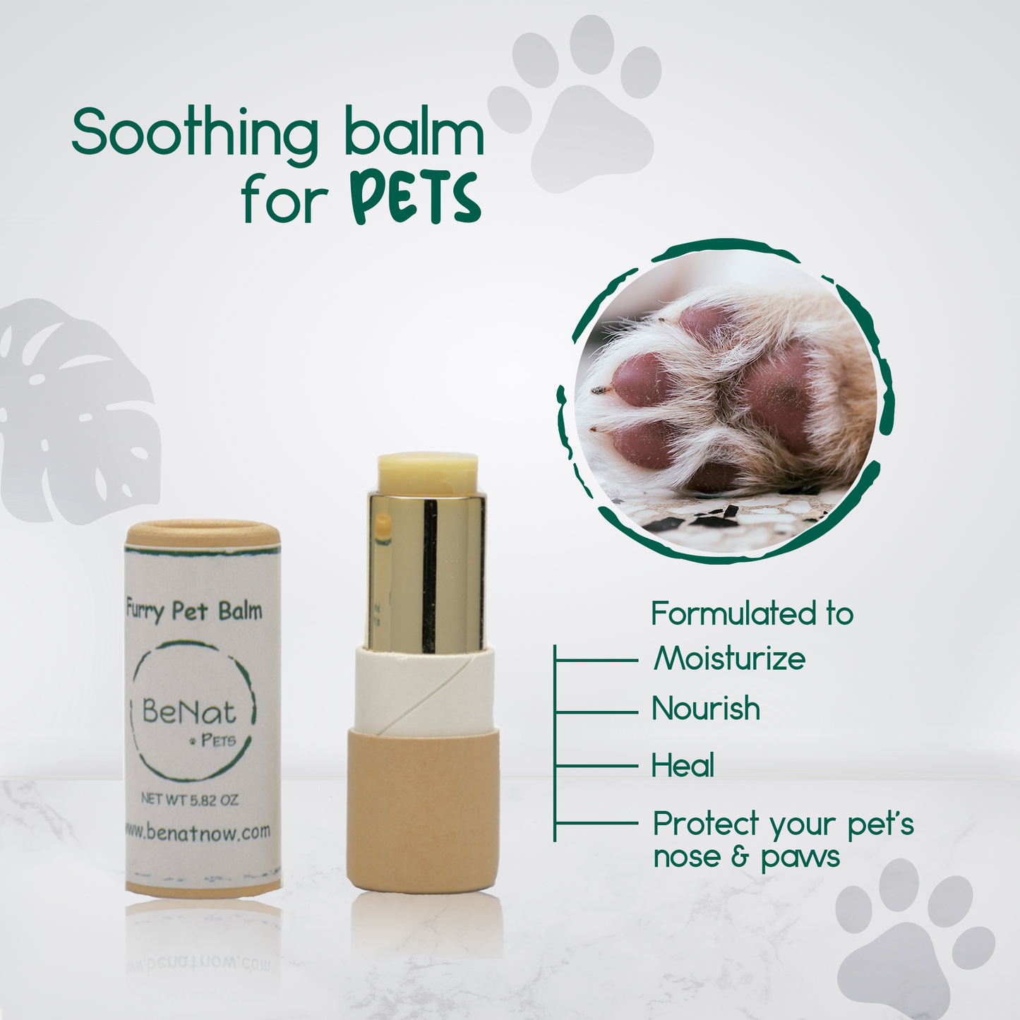 BeNat Pets. Furry Pet Balm. 0.9 oz.