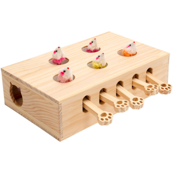 New MewooFun Cat Toys Interactive Whack-a-mole Solid Wood Toys for