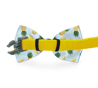 Banana Light Blue Dog Bow Tie